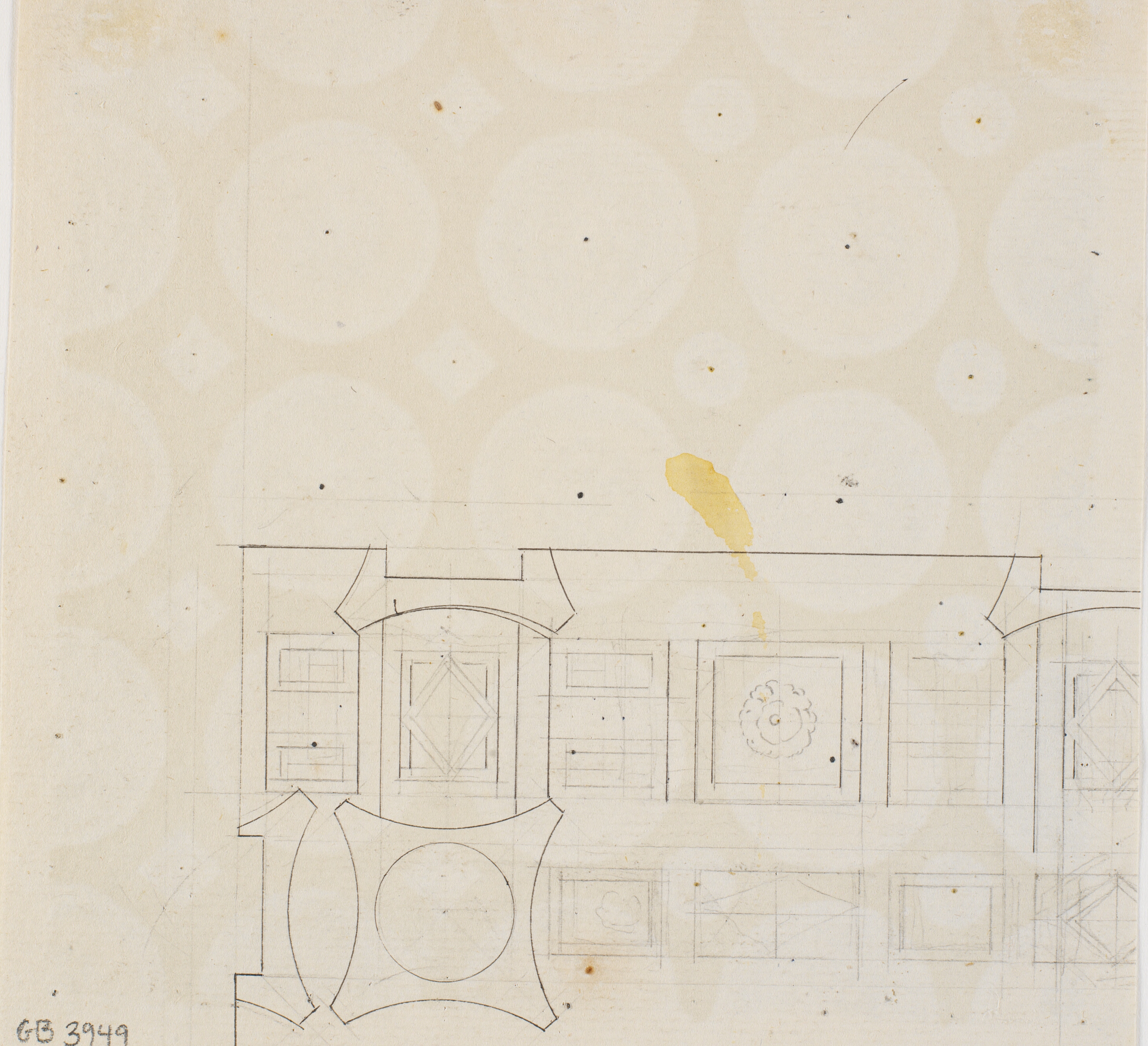 Fragment af vandret snit, vedrørende audiensgemakket